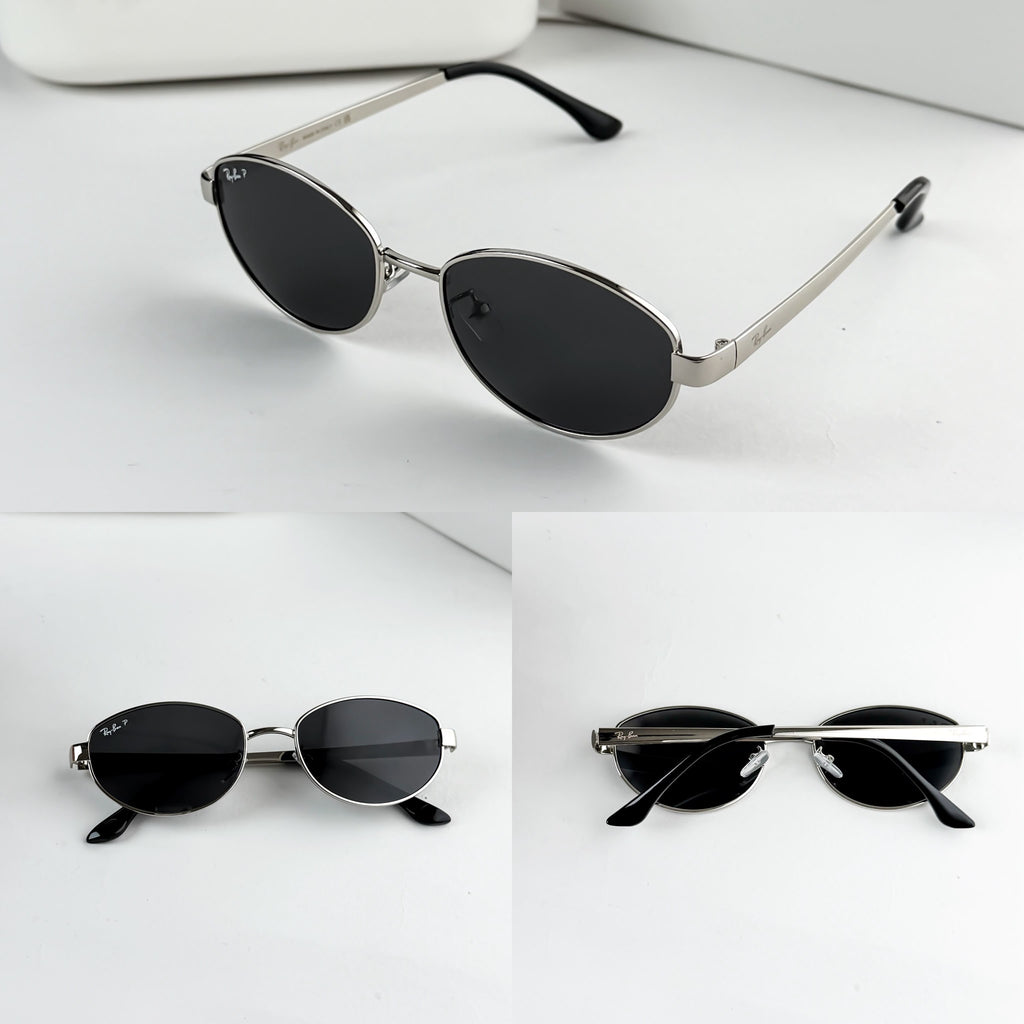 *RAYBAN SILVER BLACK 3774*🔥🥵🔥😡