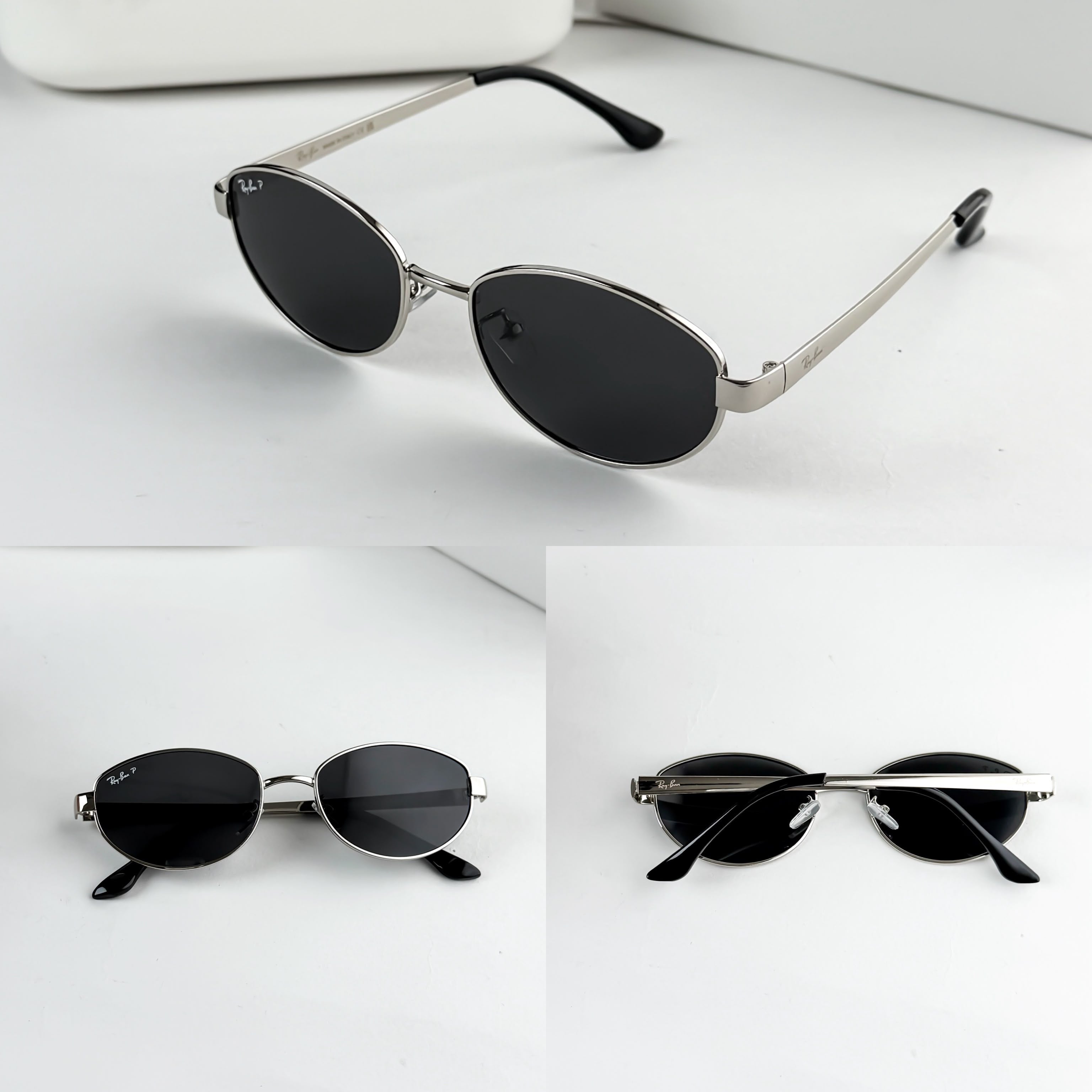 *RAYBAN SILVER BLACK 3774*🔥🥵🔥😡