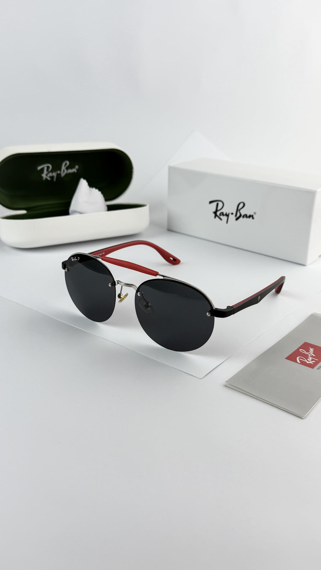 *RAYBAN FERRARI RED&BLACK 2663🔥🔥🔥*