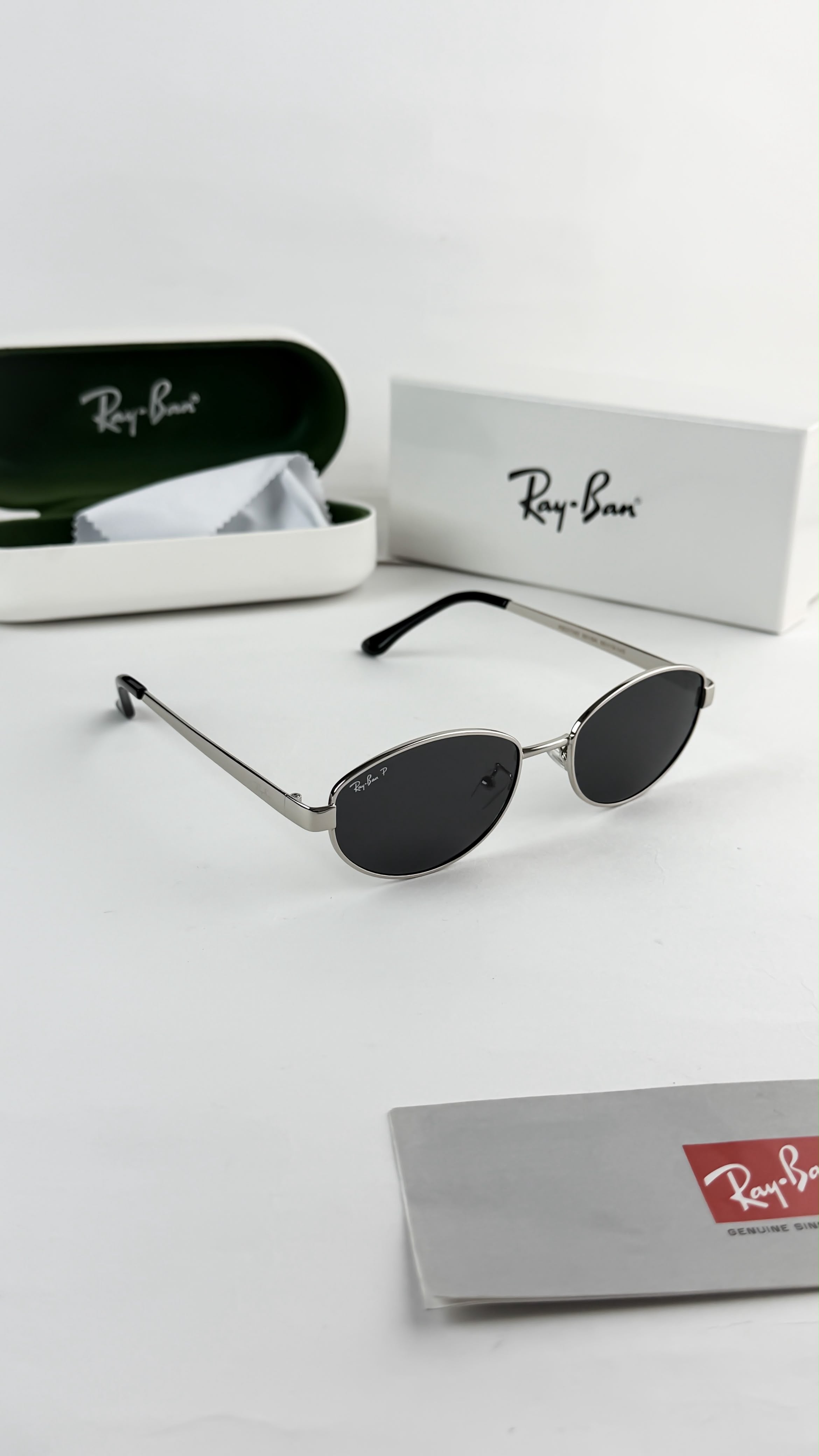 *RAYBAN SILVER BLACK 3774*🔥🥵🔥😡