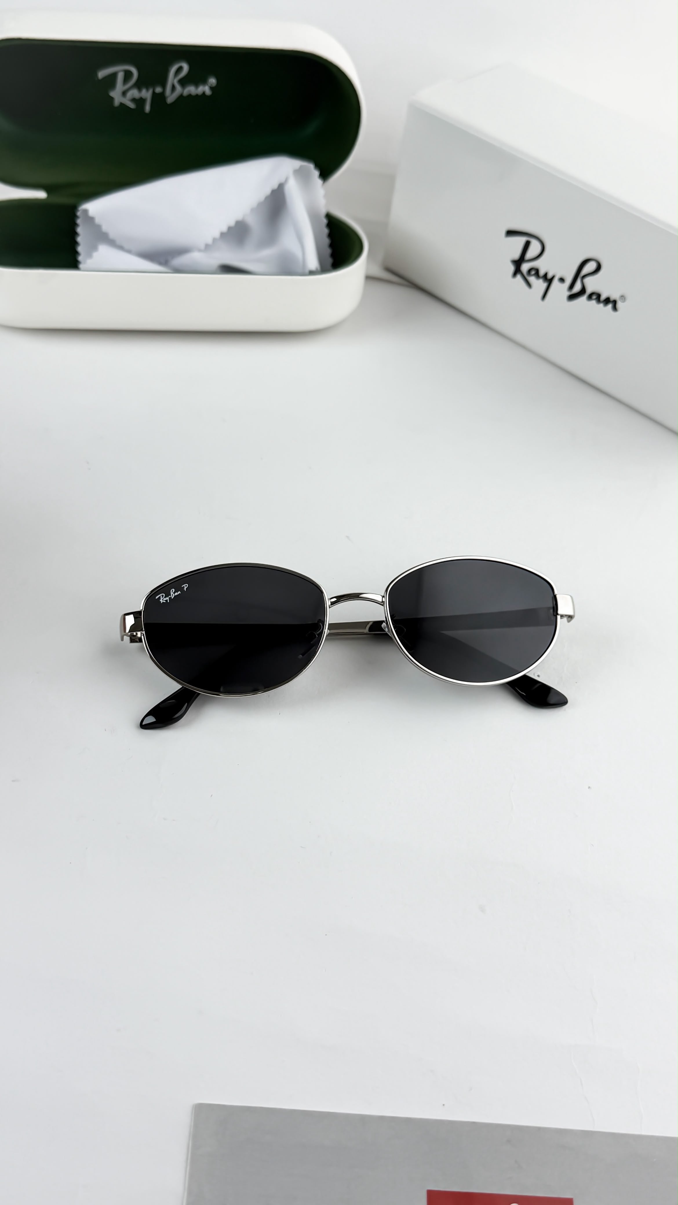 *RAYBAN SILVER BLACK 3774*🔥🥵🔥😡