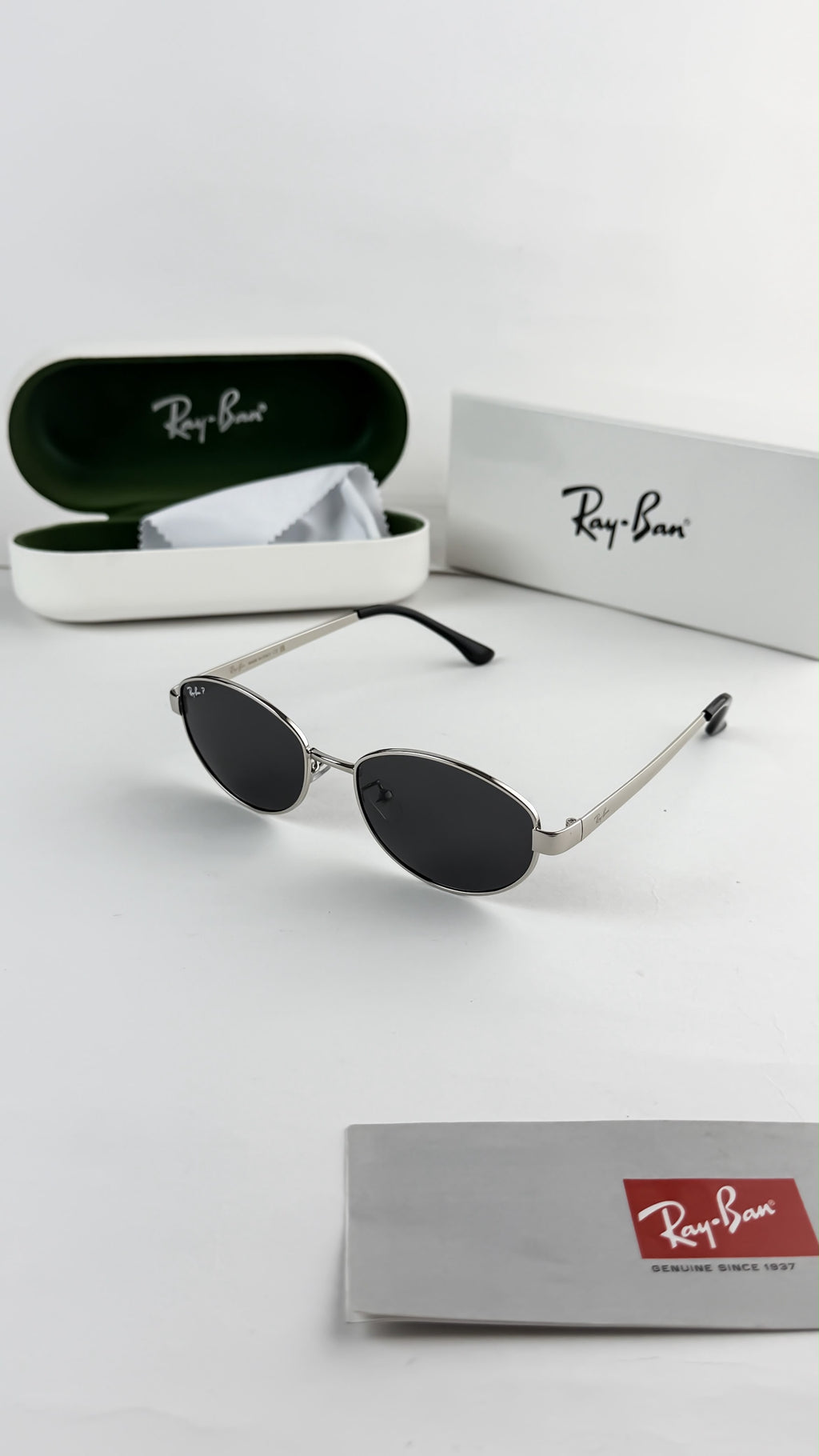 *RAYBAN SILVER BLACK 3774*🔥🥵🔥😡