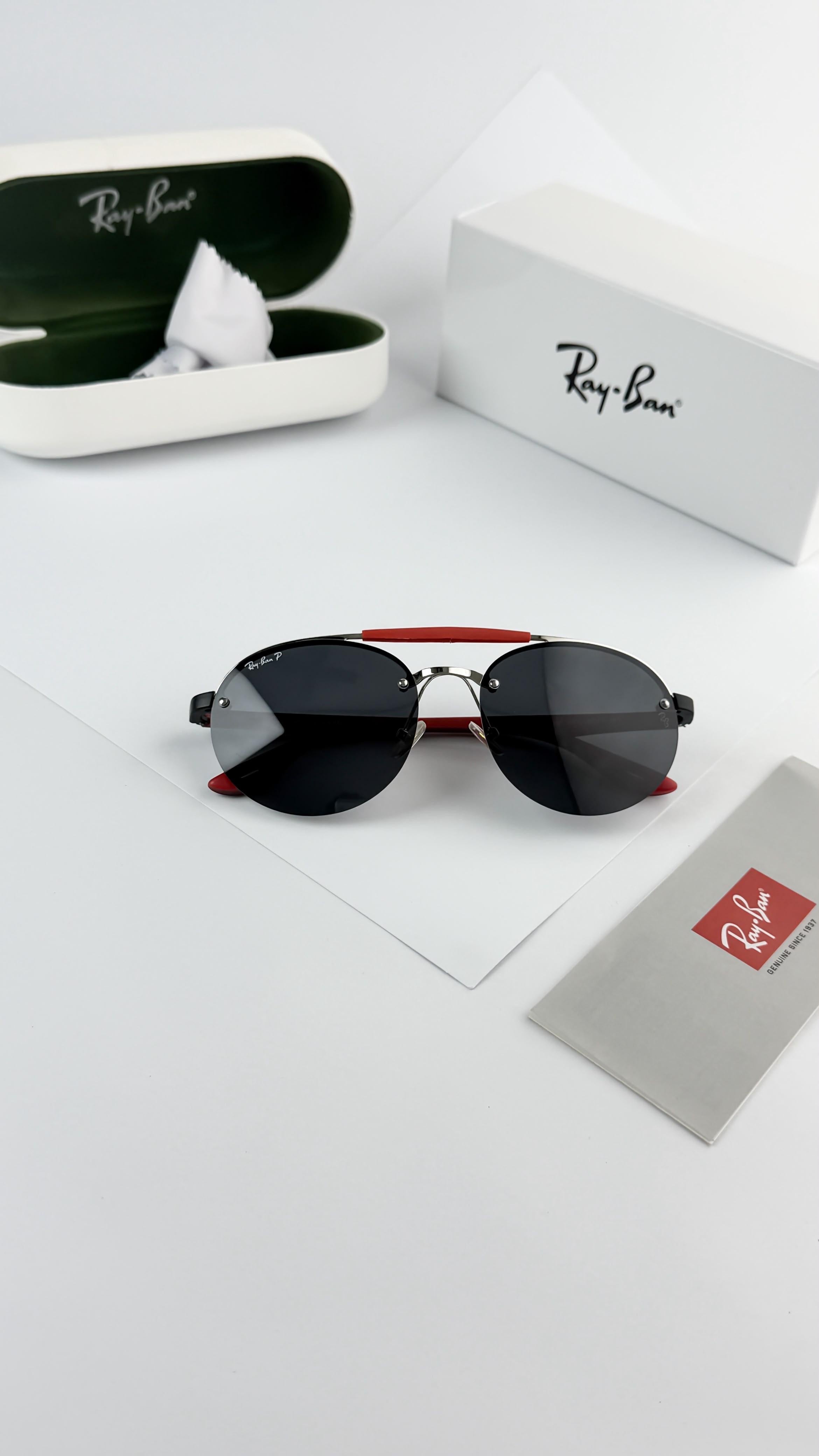 *RAYBAN FERRARI RED&BLACK 2663🔥🔥🔥*