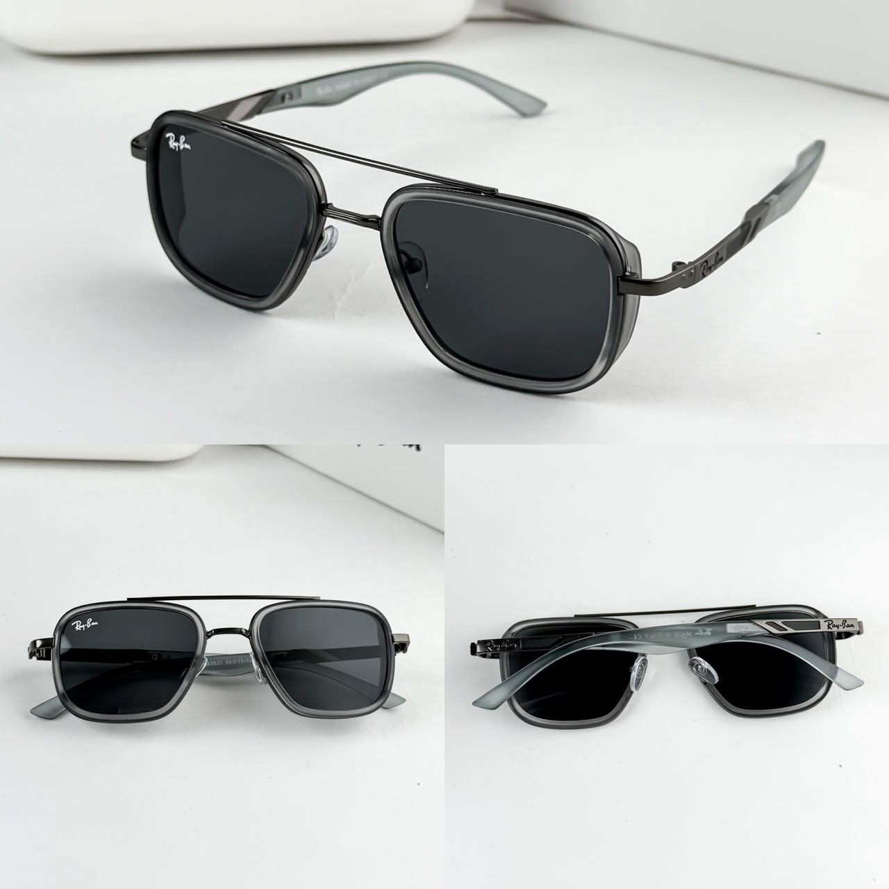 *RAYBAN GREY BLACK 3621🔥🔥🔥*